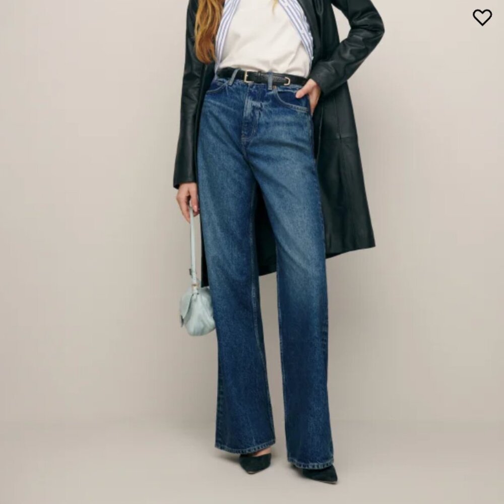Reformation Cary High Rise Slouchy Wide Leg Jeans - Size 26